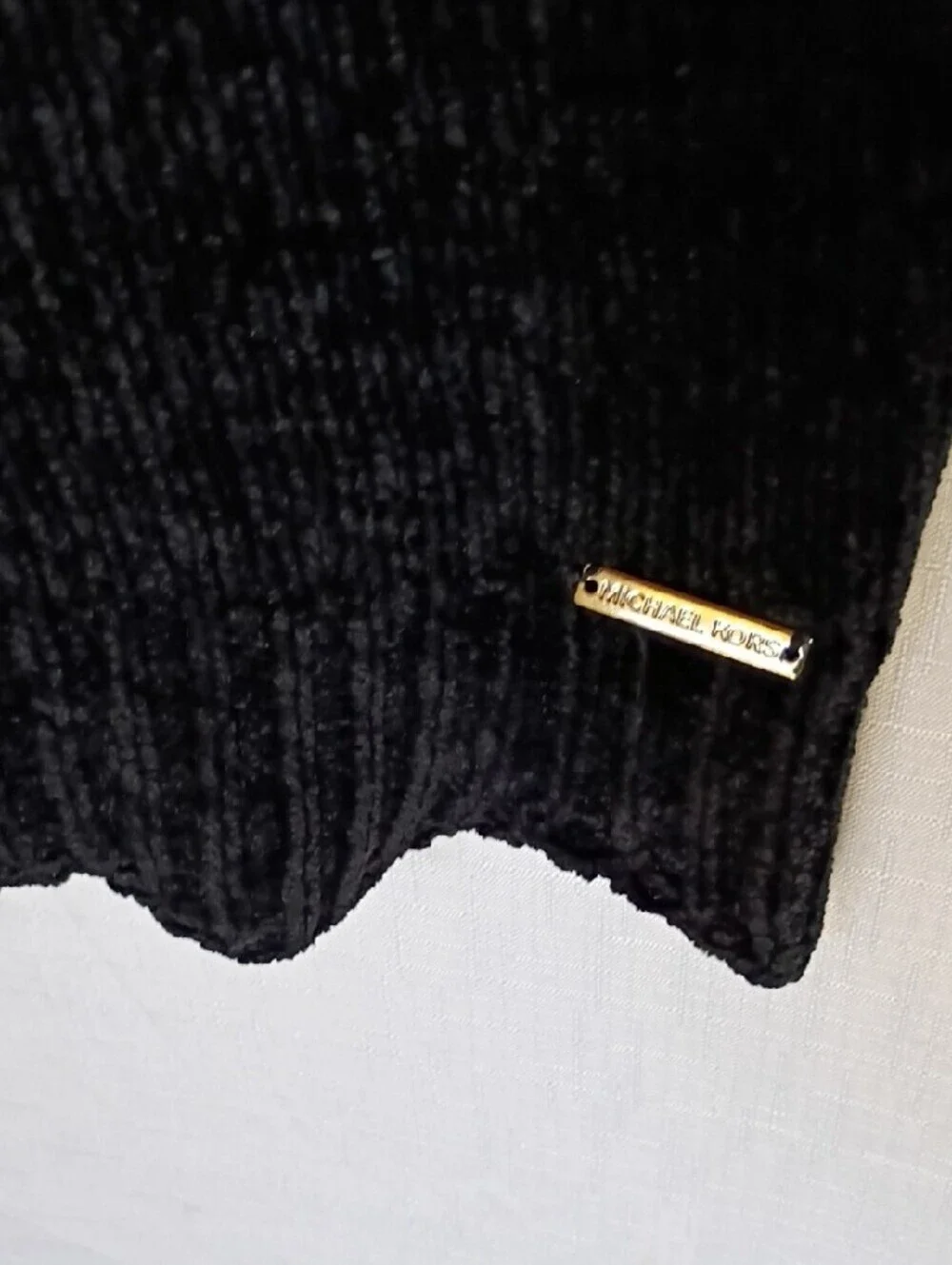 Michael Kors Women's Black Chenille Crewneck Sweater Size L